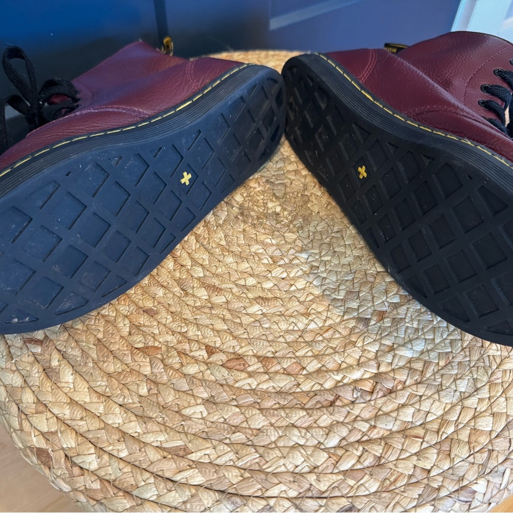 Dr. Martens Burgundy Leather Boots - Picture 4 of 4